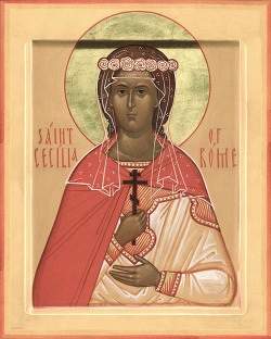 Virgin Martyr Cecilia and the Holy Martyrs Valerian, Tiburtius and Maximus at Rome