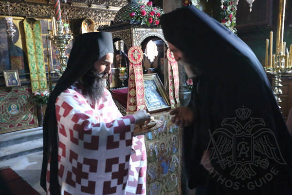 Service at the Pantocrator Monastery