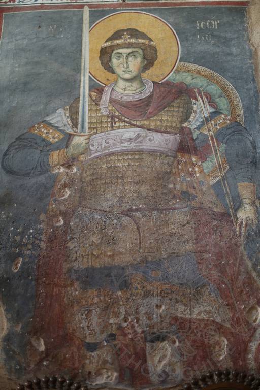 Фреска Протата с изображением св. Георгия