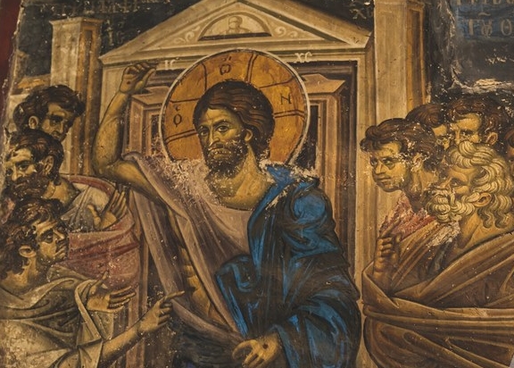 Фреска с ликом Христа