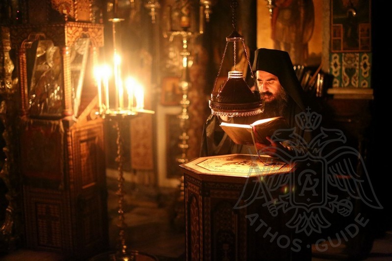 Monk in a church